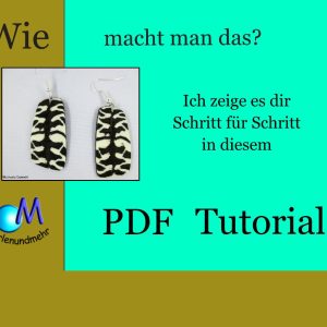 Zebra Cane und Ohrhänger herstellen aus Modelliermasse PDF Tutorial