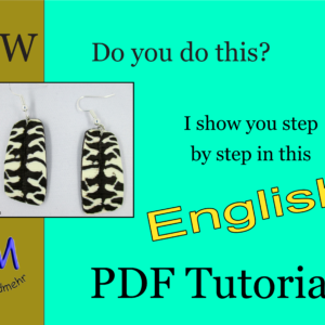 Make zebra-striped earrings from polymer clay Cane PDF Tutorial