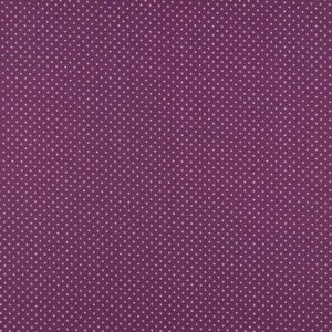 Baumwolle | bedruckt | 1mm Punkte | lila/weiss