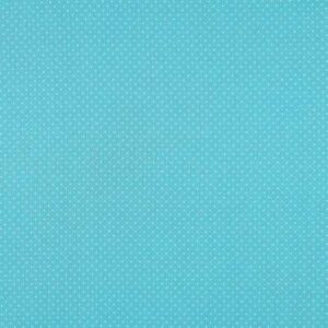 Baumwolle | bedruckt | 1mm Punkte | türkis/weiss
