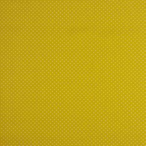 Baumwolle | bedruckt | 1mm Punkte | senf/weiss