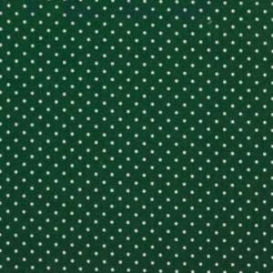 Baumwolle | bedruckt | 1mm Punkte | dunkelgrün/weiss