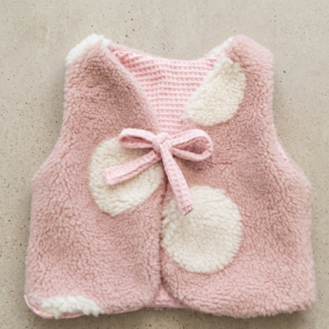 Kuschelige Teddyweste „Rosa Wölkchen“