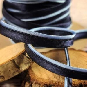 3m Satinpaspel | 7mm | 2-farbig | 2-farbig | dunkelblau/hellblau