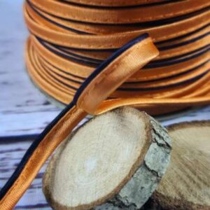 3m Satinpaspel | 7mm | 2-farbig | 2-farbig | dunkelblau/orange