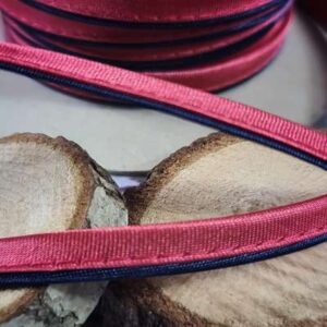 3m Satinpaspel | 7mm | 2-farbig | 2-farbig | coralle/dunkelblau