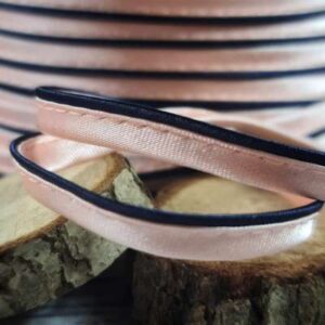 3m Satinpaspel | 7mm | 2-farbig | 2-farbig | lachs/dunkelblau