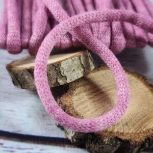 1m Kordel | gestrickt | weich | 6mm | melange beere