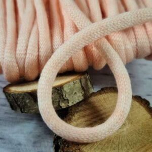 1m Kordel | gestrickt | weich | 6mm | melange lachs