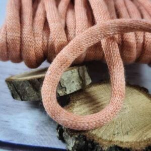 1m Kordel | gestrickt | weich | 6mm | melange apricot