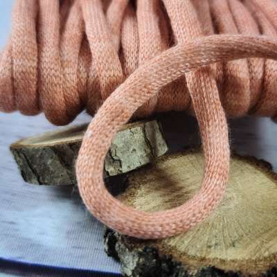 1m Kordel | gestrickt | weich | 6mm | melange apricot