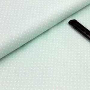 Baumwolle | bedruckt | 1mm Punkte | mint/weiss