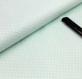 Baumwolle | bedruckt | 1mm Punkte | mint/weiss