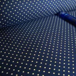 Baumwolle | bedruckt | 1mm Punkte | dunkelblau/weiss