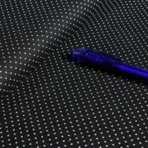 Baumwolle | bedruckt | 1mm Punkte | schwarz/weiss