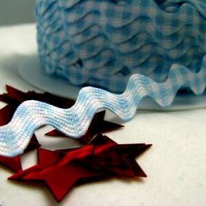 3m Zackenlitze | Vichy| hellblau