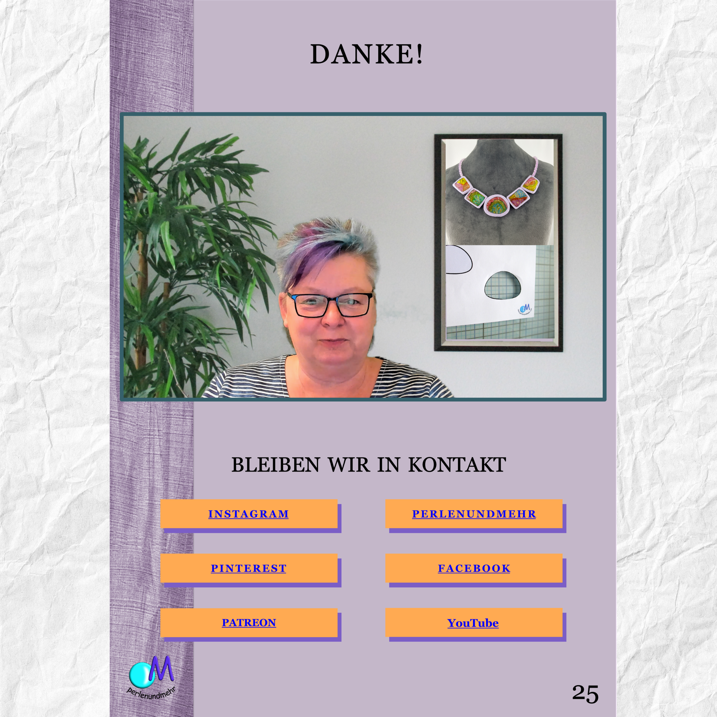 Edles Polymer Clay Collier mit schimmernden Inlays aus Modelliermasse PDF Tutorial mit Filmmaterial – Bild 7