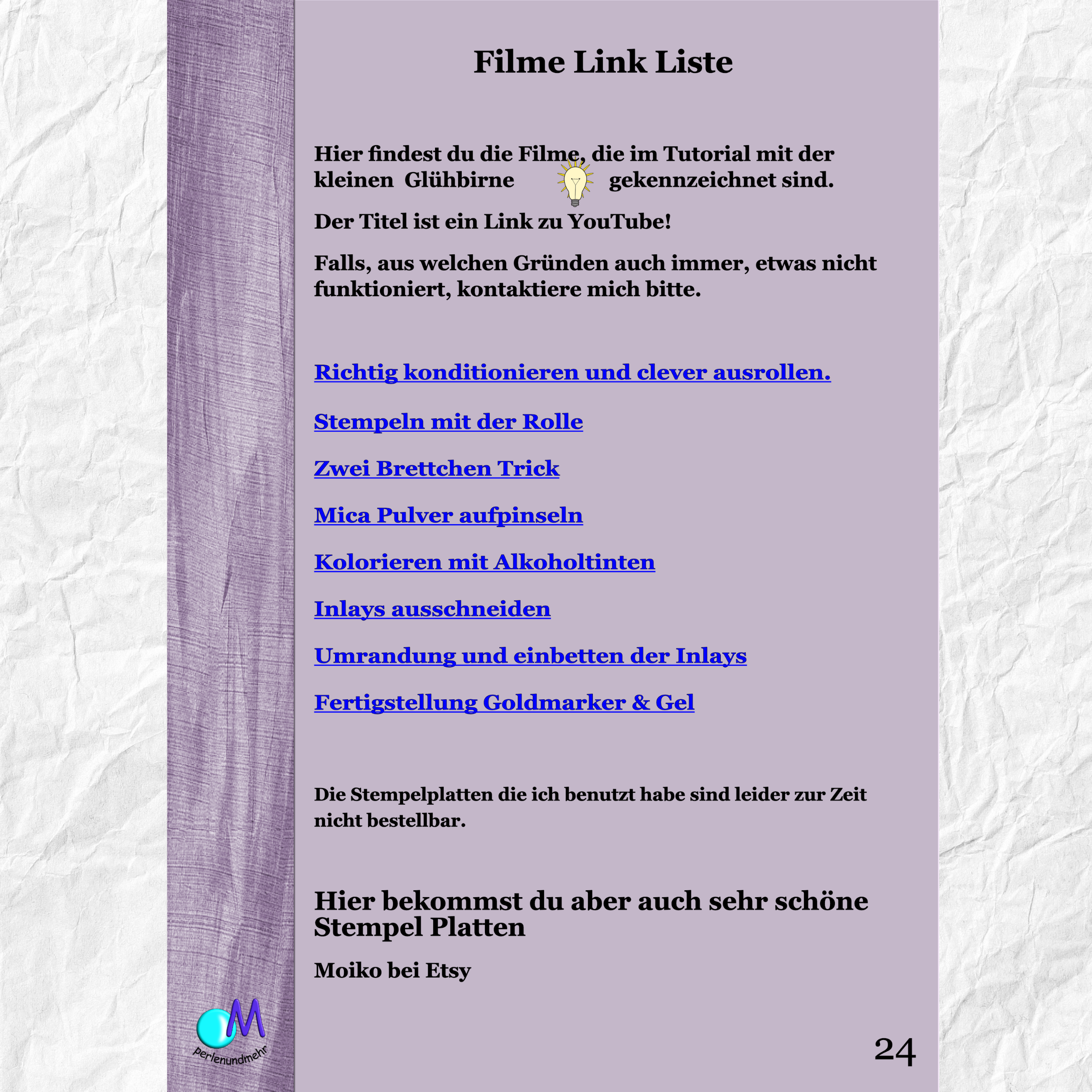 Edles Polymer Clay Collier mit schimmernden Inlays aus Modelliermasse PDF Tutorial mit Filmmaterial – Bild 4